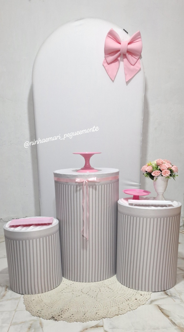 Kit Luxo Laço Rosa - N&M-pegue e monte