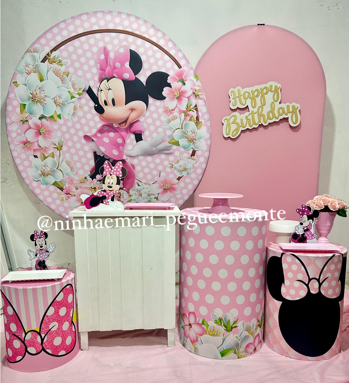 Kit Diamante Minnie Rosa 1 - N&M-pegue e monte