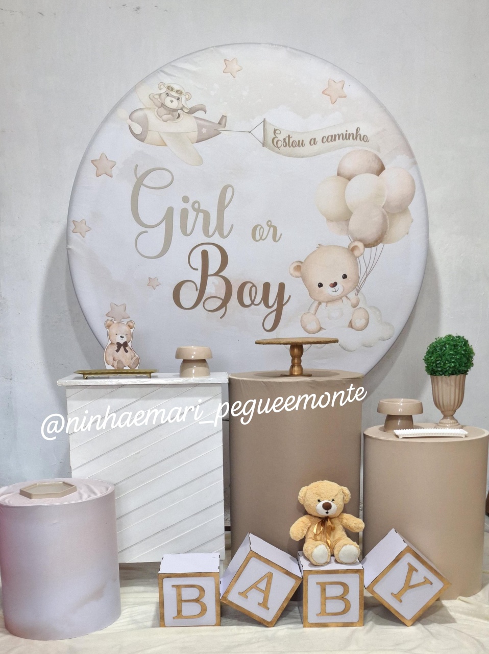 Kit Ouro Chá Revelação 1 - N&M-pegue e monte