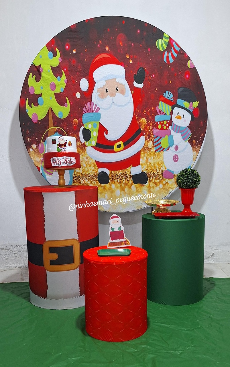 Kit Prata Feliz Natal 7 Papai Noel  - N&M-pegue e monte