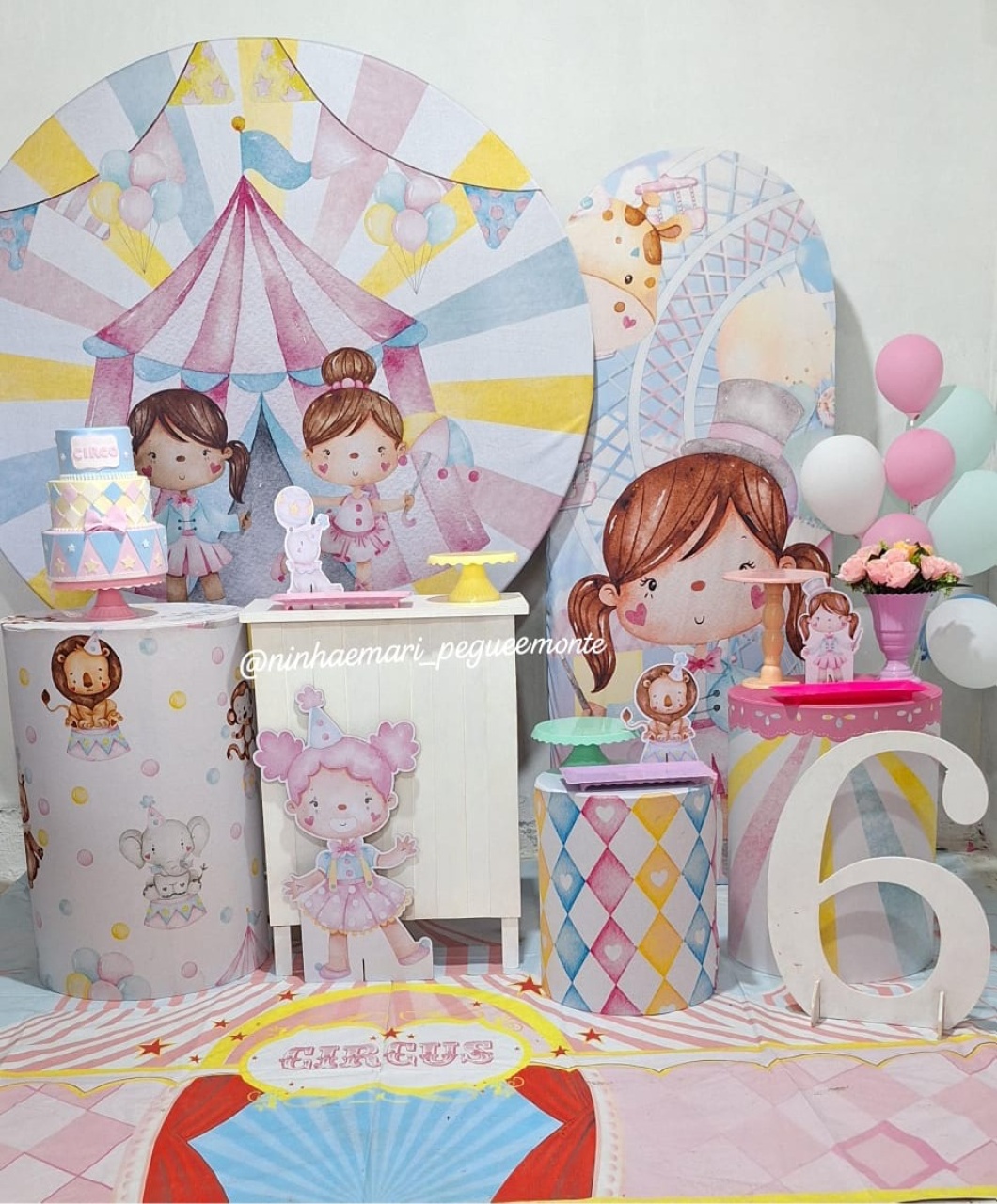 Kit Diamante Circo Rosa 2 - N&M-pegue e monte