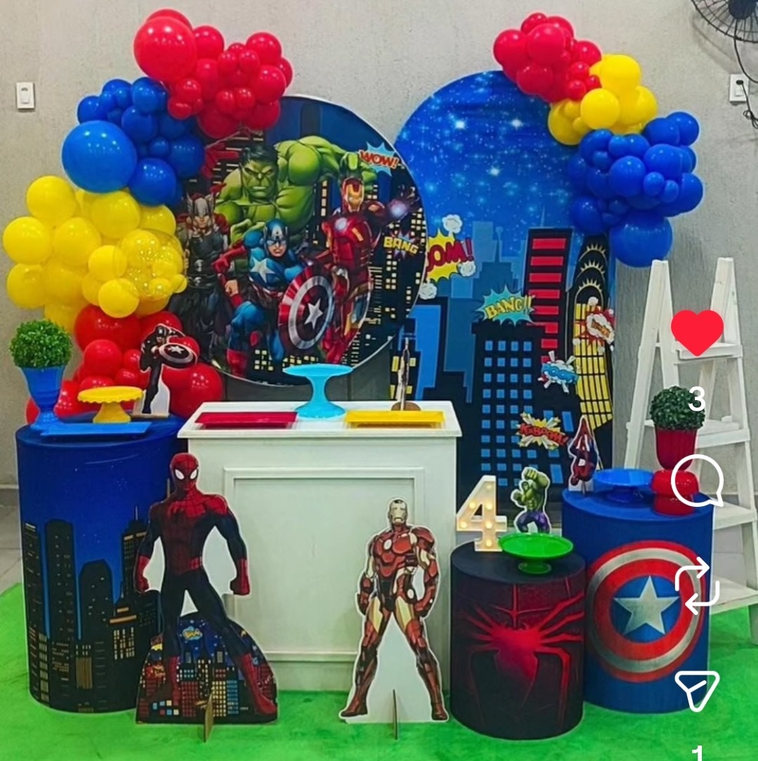 Decoraçao Vingadores - N&M-pegue e monte