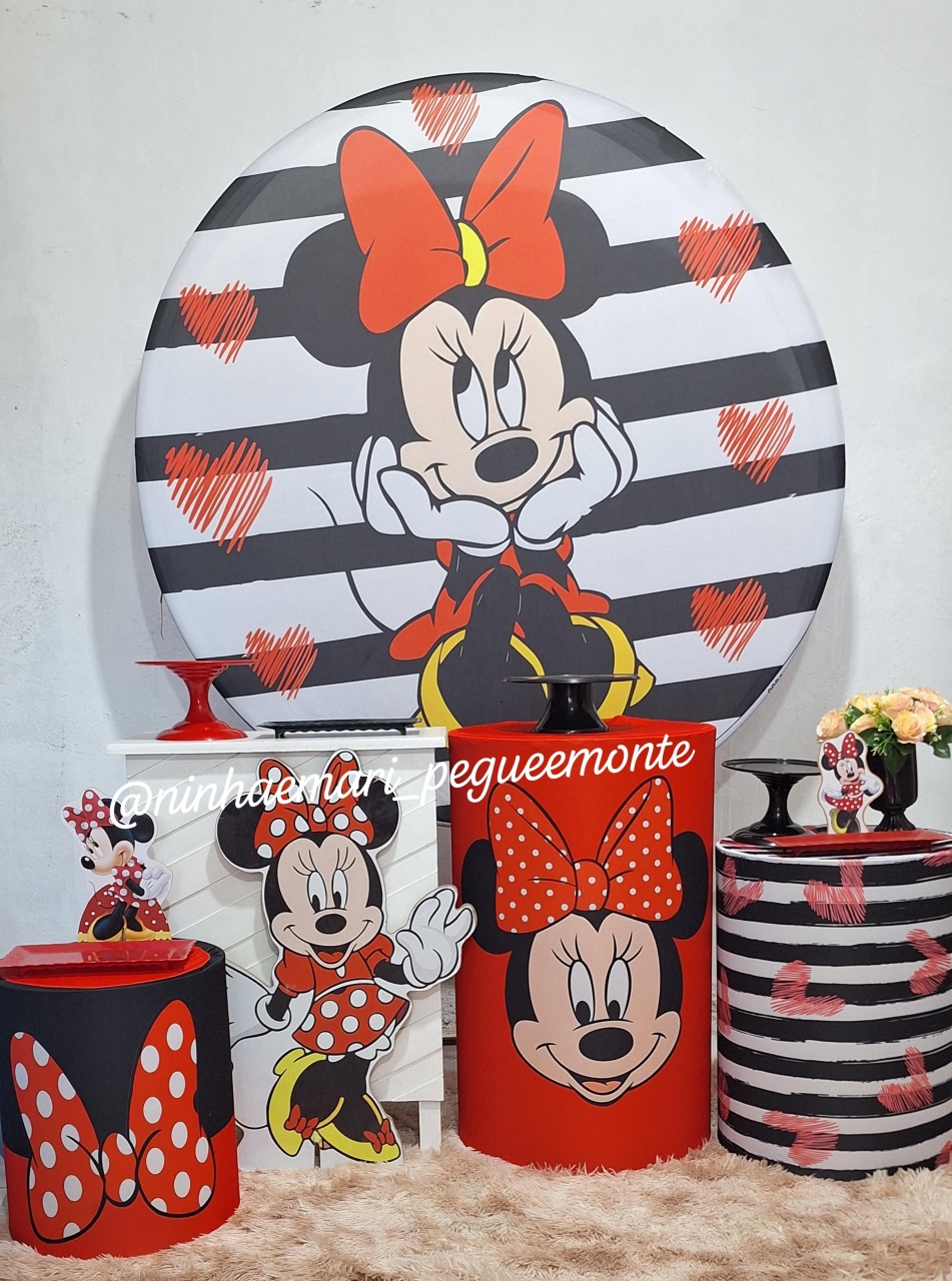 Kit Ouro Minnie Vermelha 3 - N&M-pegue e monte