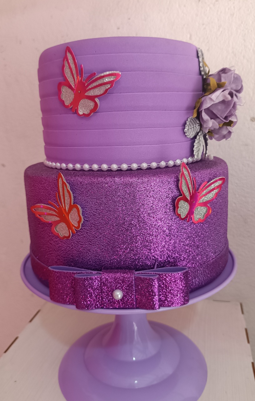 Bolofake Borboleta Lilas - N&M-pegue e monte