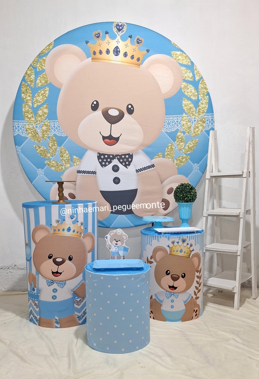 Kit Prata Ursinho Príncipe 1 - N&M-pegue e monte