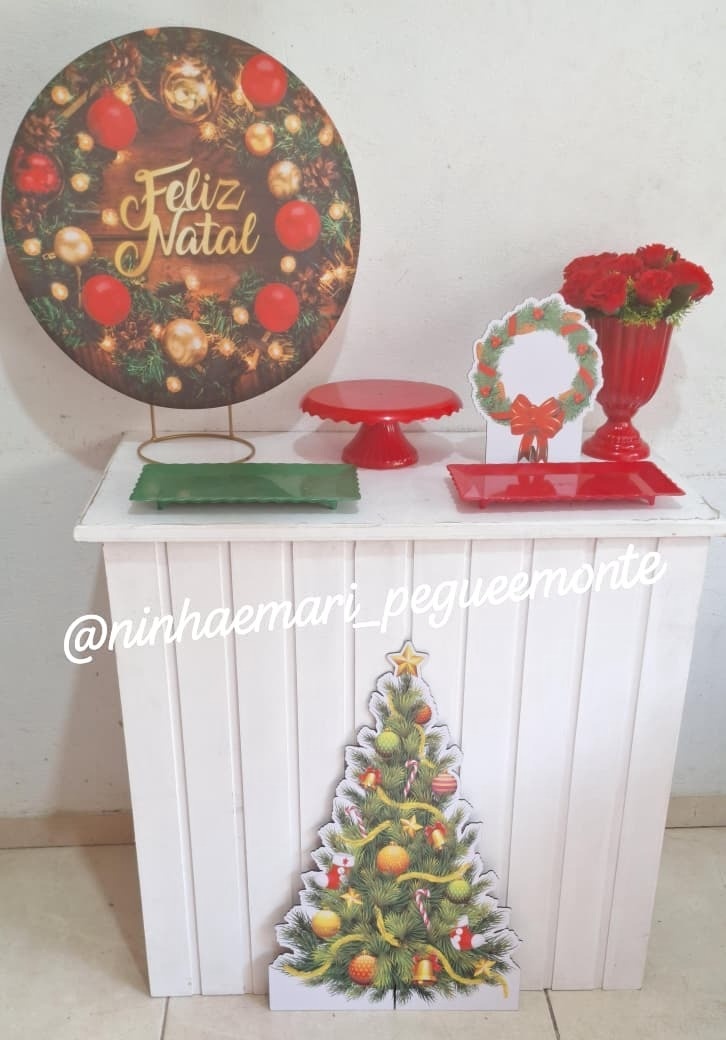 Kit Mesa Feliz Natal Guirlanda  - N&M-pegue e monte