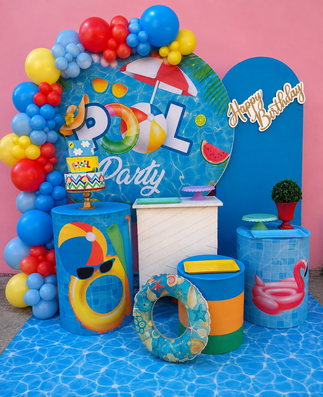 Decoração Kit Diamante Pool Party - N&M-pegue e monte
