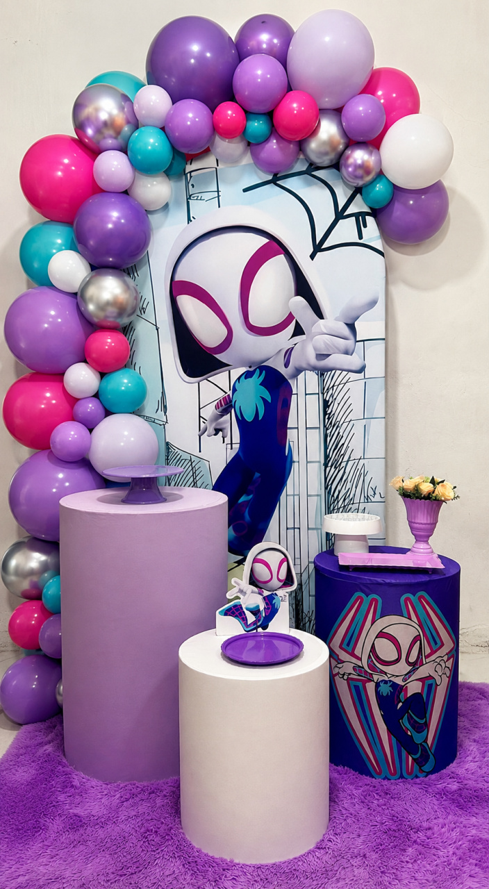 Decoração Mulher Aranha Ghost Spider - N&M-pegue e monte