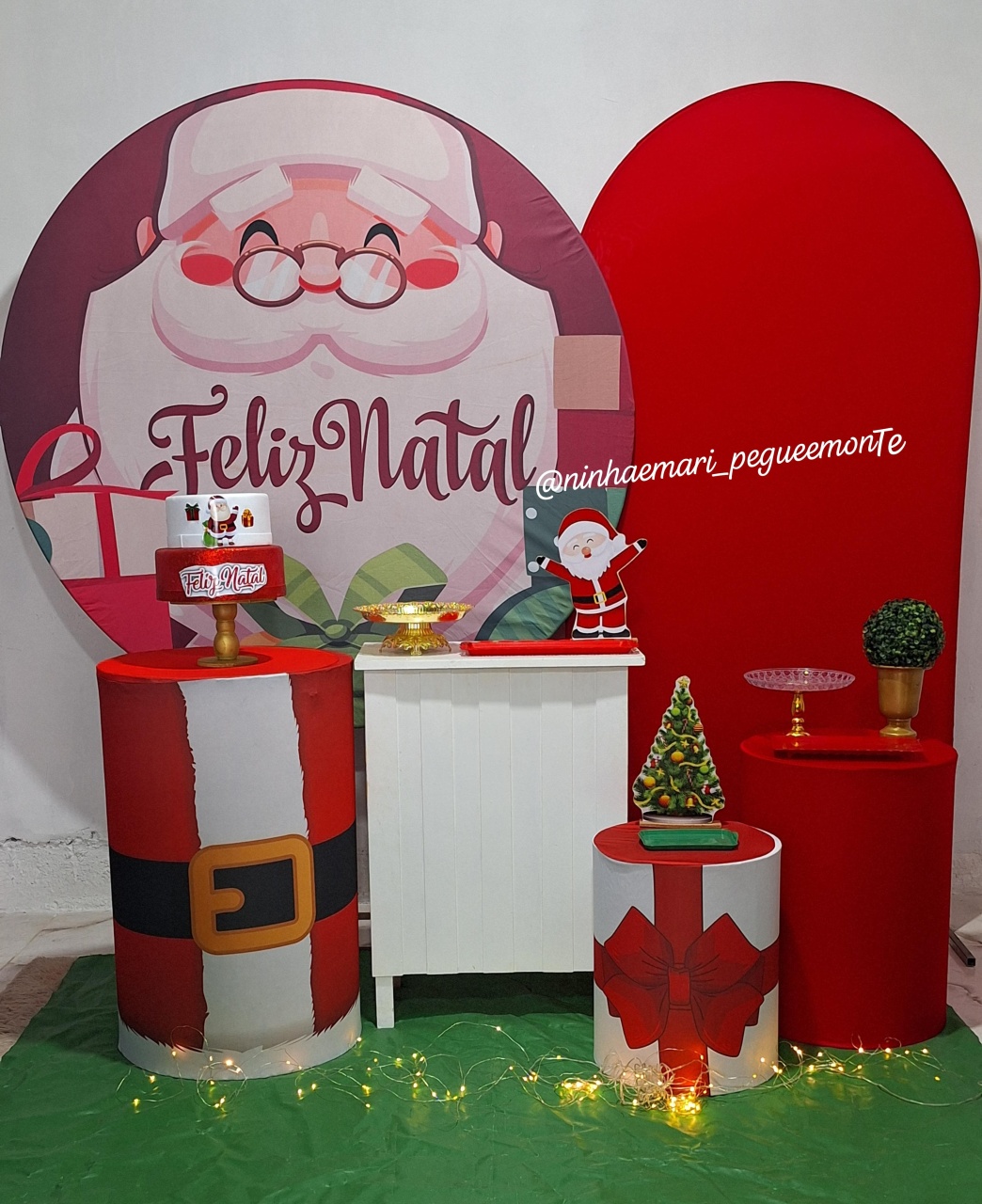 Kit Diamante Feliz 8 Natal Papai Noel  - N&M-pegue e monte