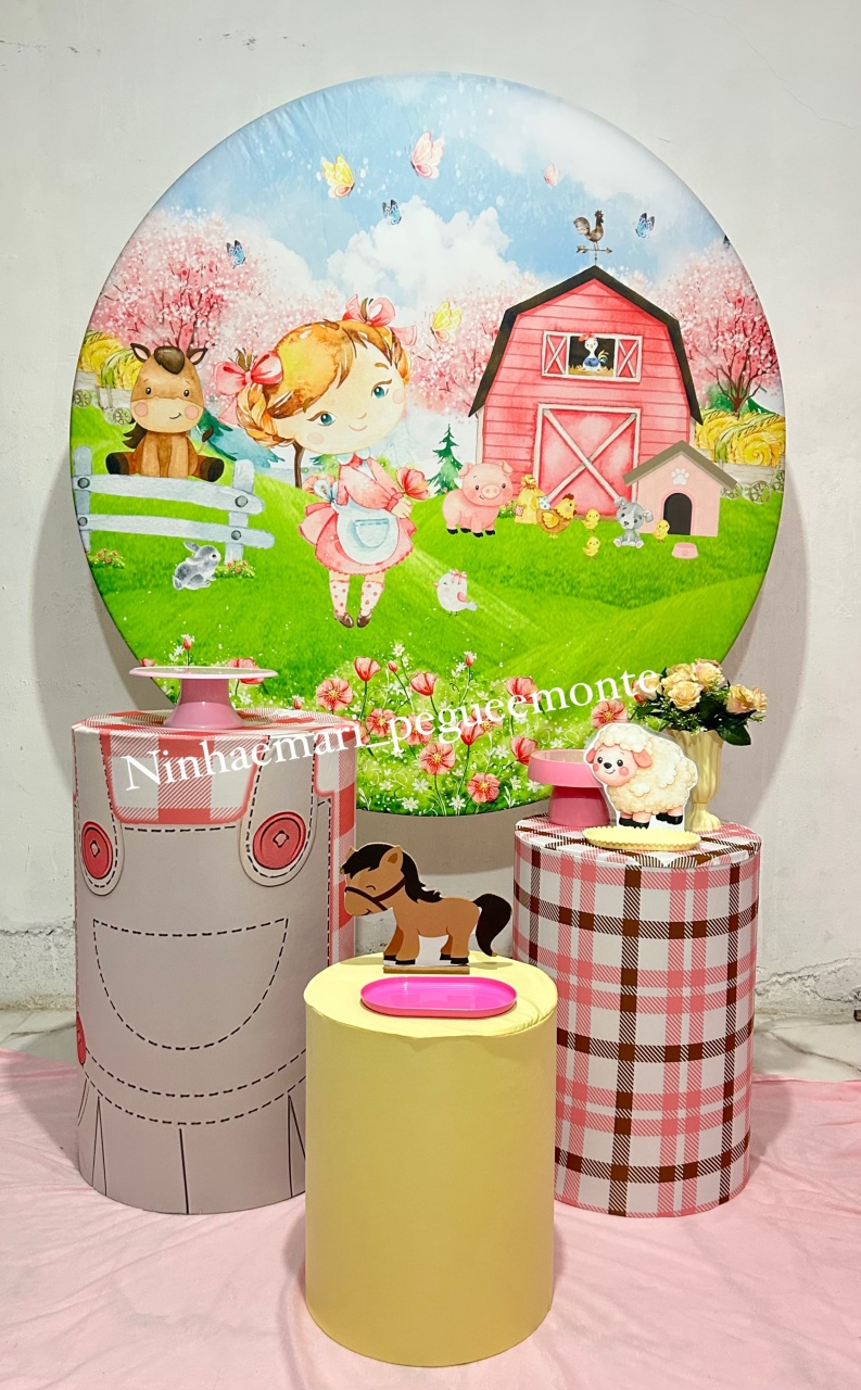 Kit Prata Fazendinha Menina 1 - N&M-pegue e monte