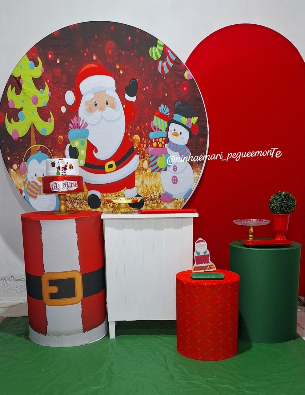 Kit Diamante Feliz Natal 7 Papai Noel  - N&M-pegue e monte