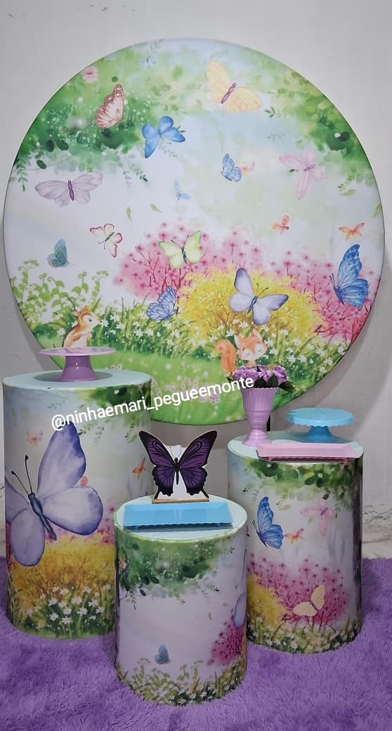 Kit Prata Jardim das Borboletas  - N&M-pegue e monte