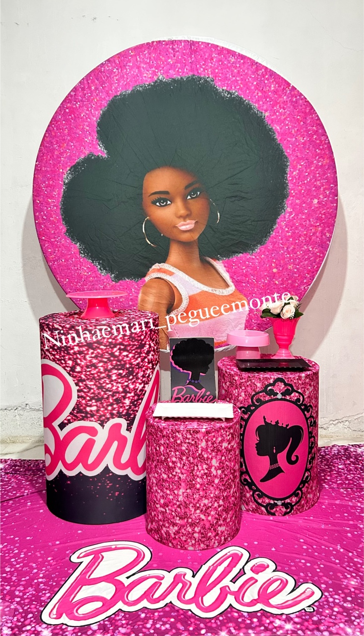 Kit Prata Barbie Preta - N&M-pegue e monte