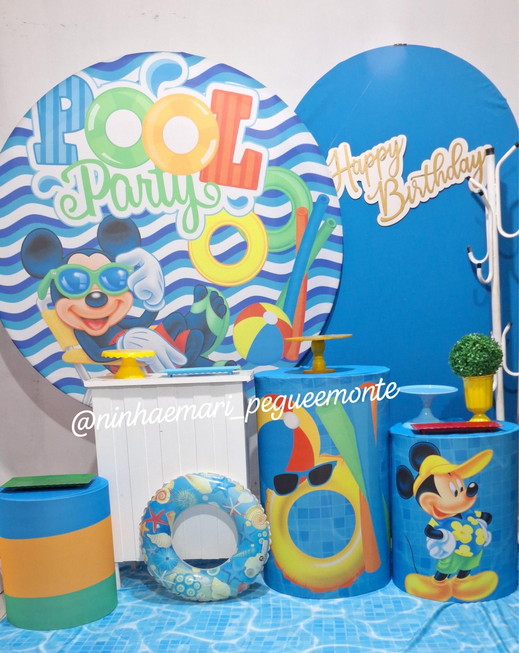 Kit Diamante Pool Party Mickey    - N&M-pegue e monte