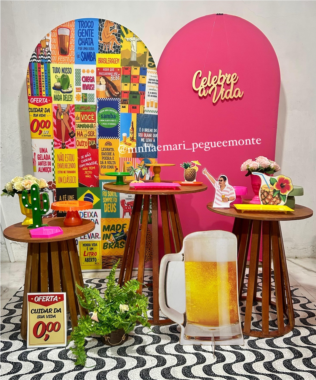 Kit Brasilidades Rosa - N&M-pegue e monte
