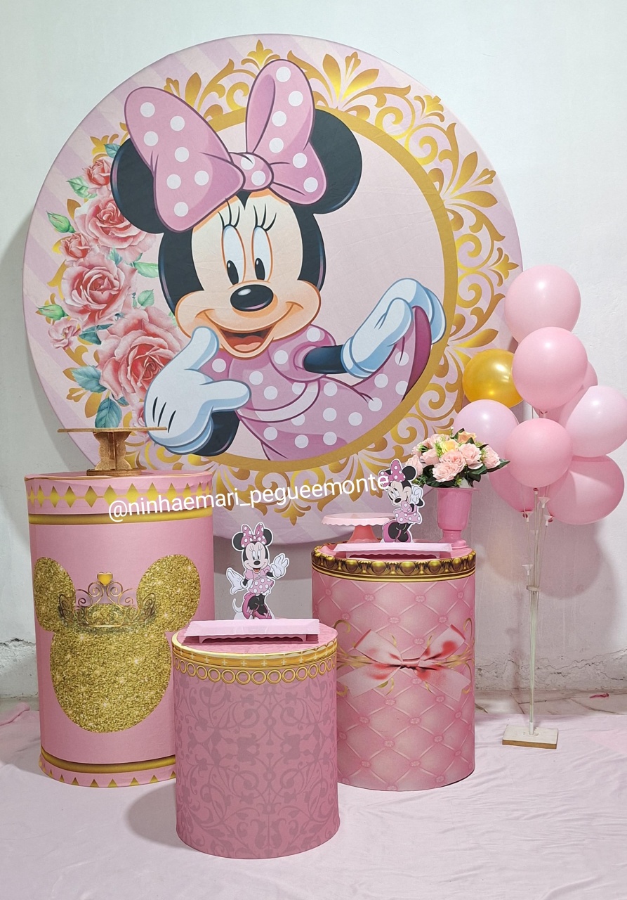 Kit Prata Minnie - N&M-pegue e monte