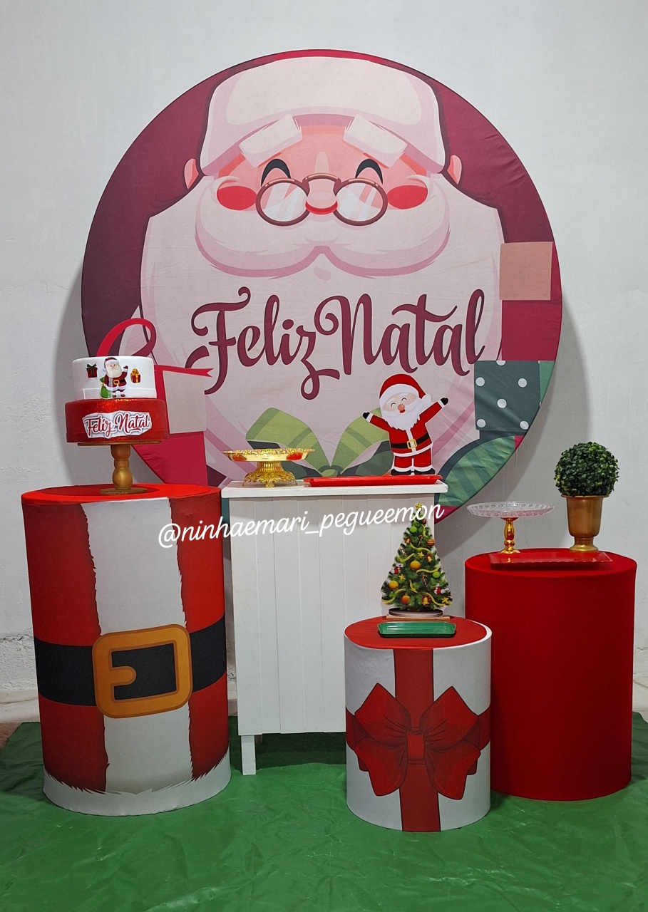 Kit Ouro Feliz Natal 8 Papai Noel  - N&M-pegue e monte