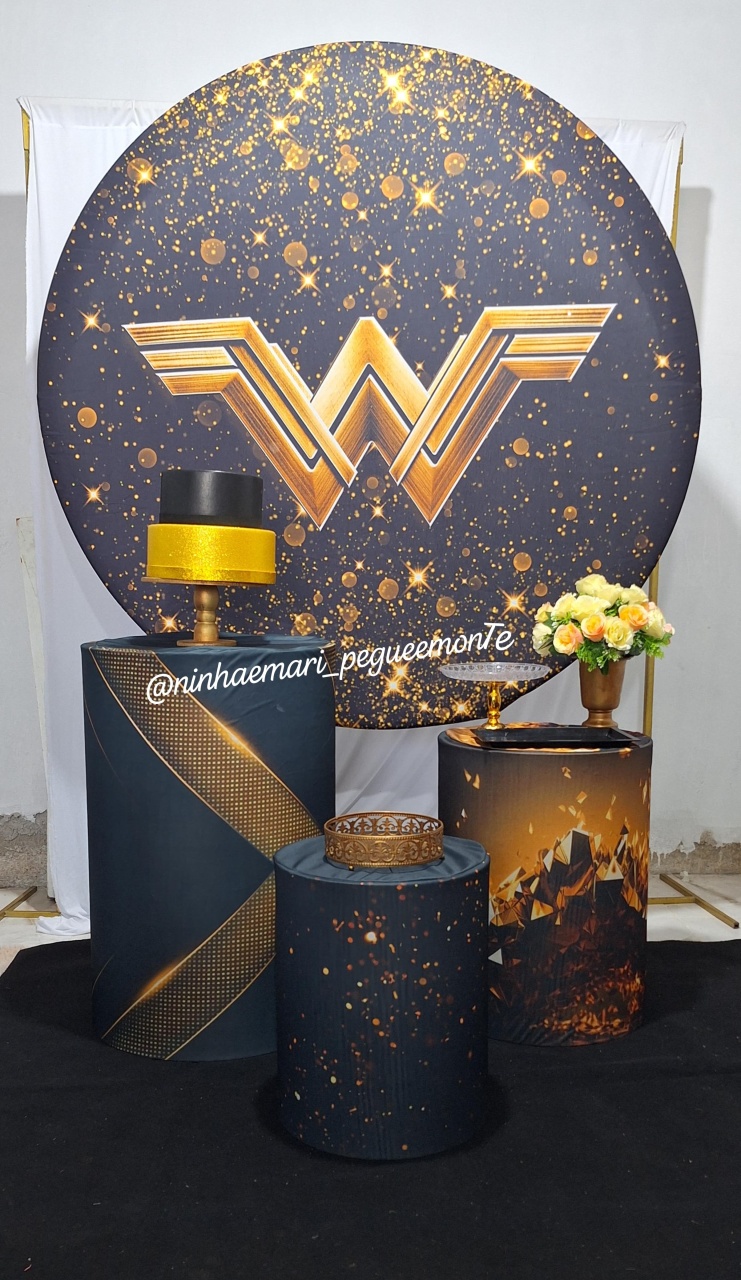 Kit Prata Mulher Maravilha Glitter  - N&M-pegue e monte