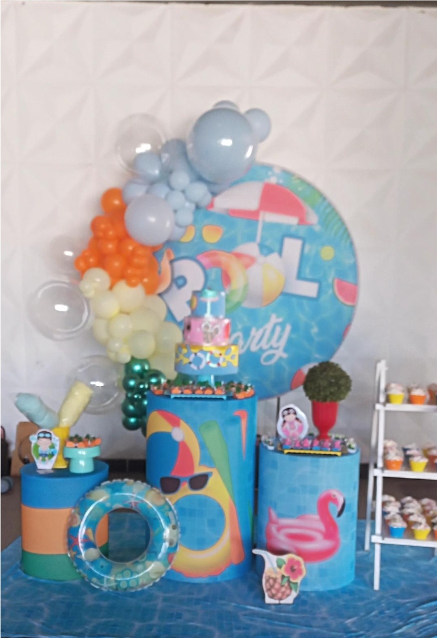 Decoração Kit Prata Pool Party  - N&M-pegue e monte