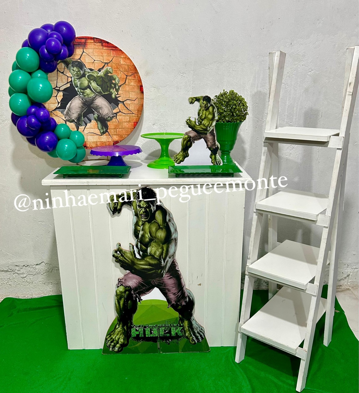 Kit Mesa Acessórios Hulk - N&M-pegue e monte