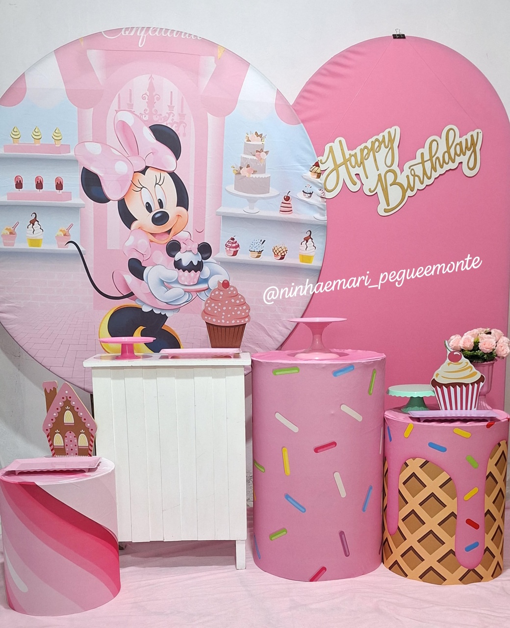 Kit Diamante Minnie Confeiteira   - N&M-pegue e monte