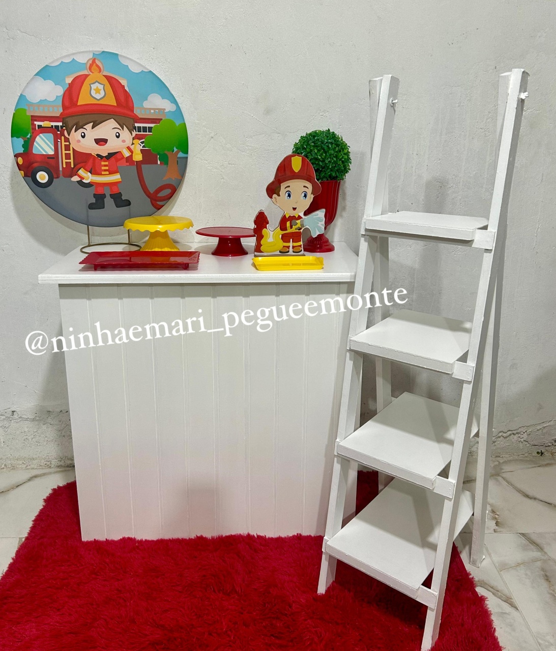 Kit Mesa Acessórios Bombeiro Mirim - N&M-pegue e monte