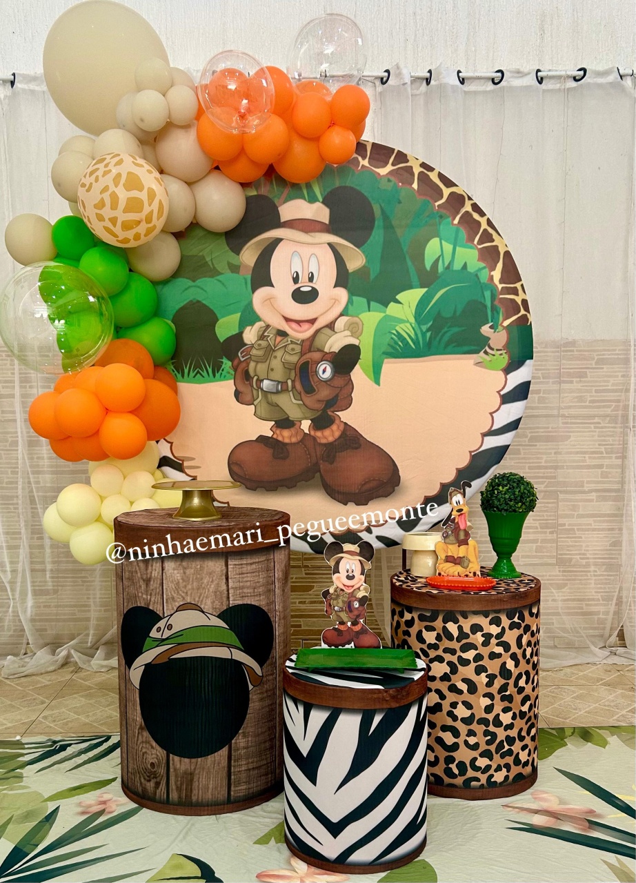 Kit Prata Safari Mickey  - N&M-pegue e monte