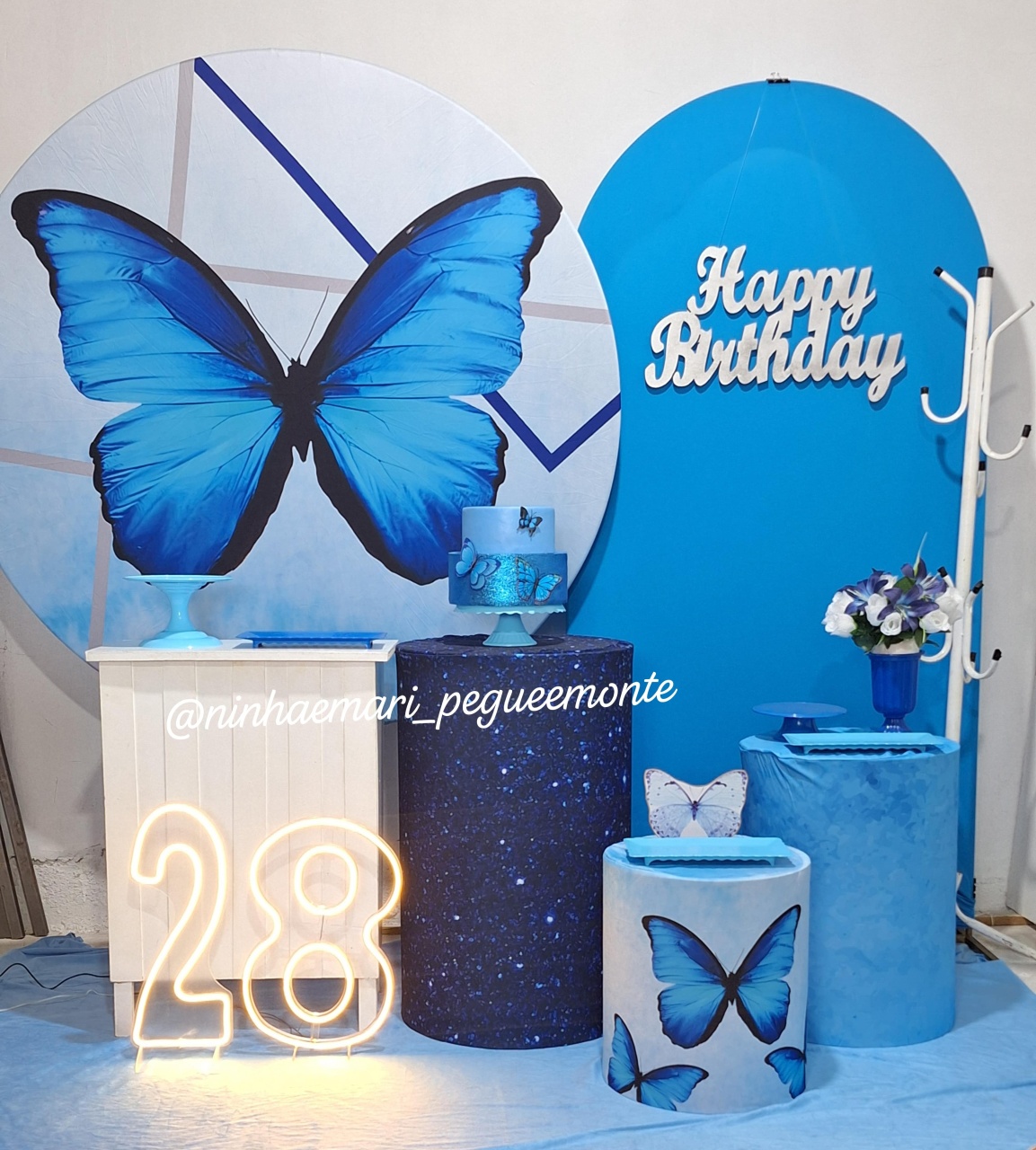 Kit Diamante Borboleta Azul 2 - N&M-pegue e monte