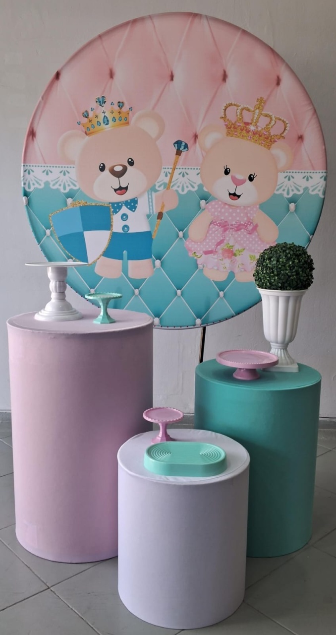 Kit Bronze Chá Revelação Verde E Rosa - Lili decorações pegue emonte