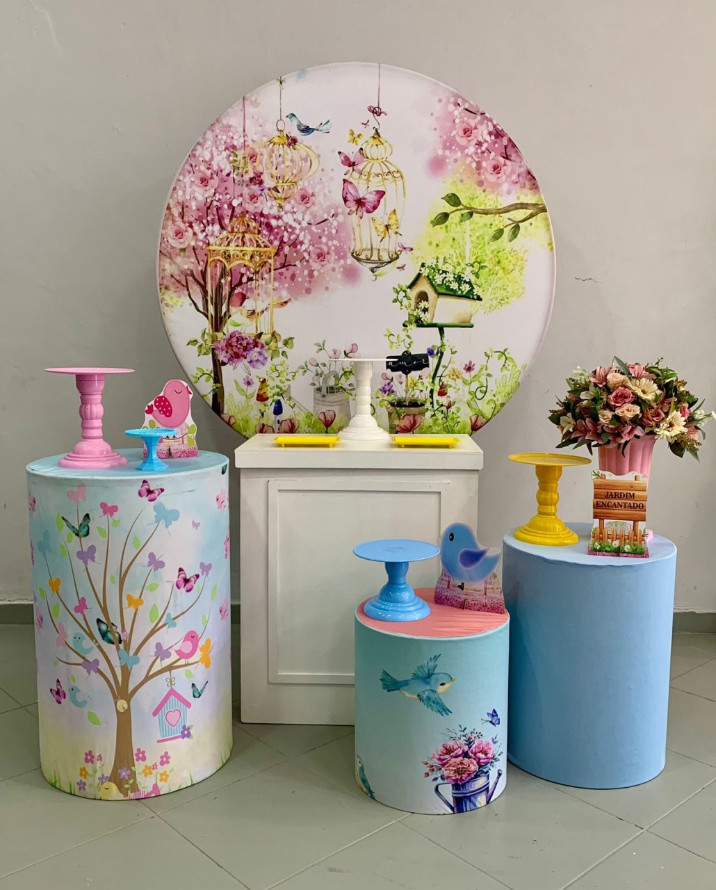 Kit Prata Jardim Encantado 02 - Lili decorações pegue emonte