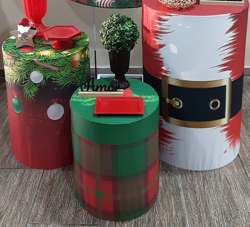 Cilindros Feliz Natal - Lili decorações pegue emonte
