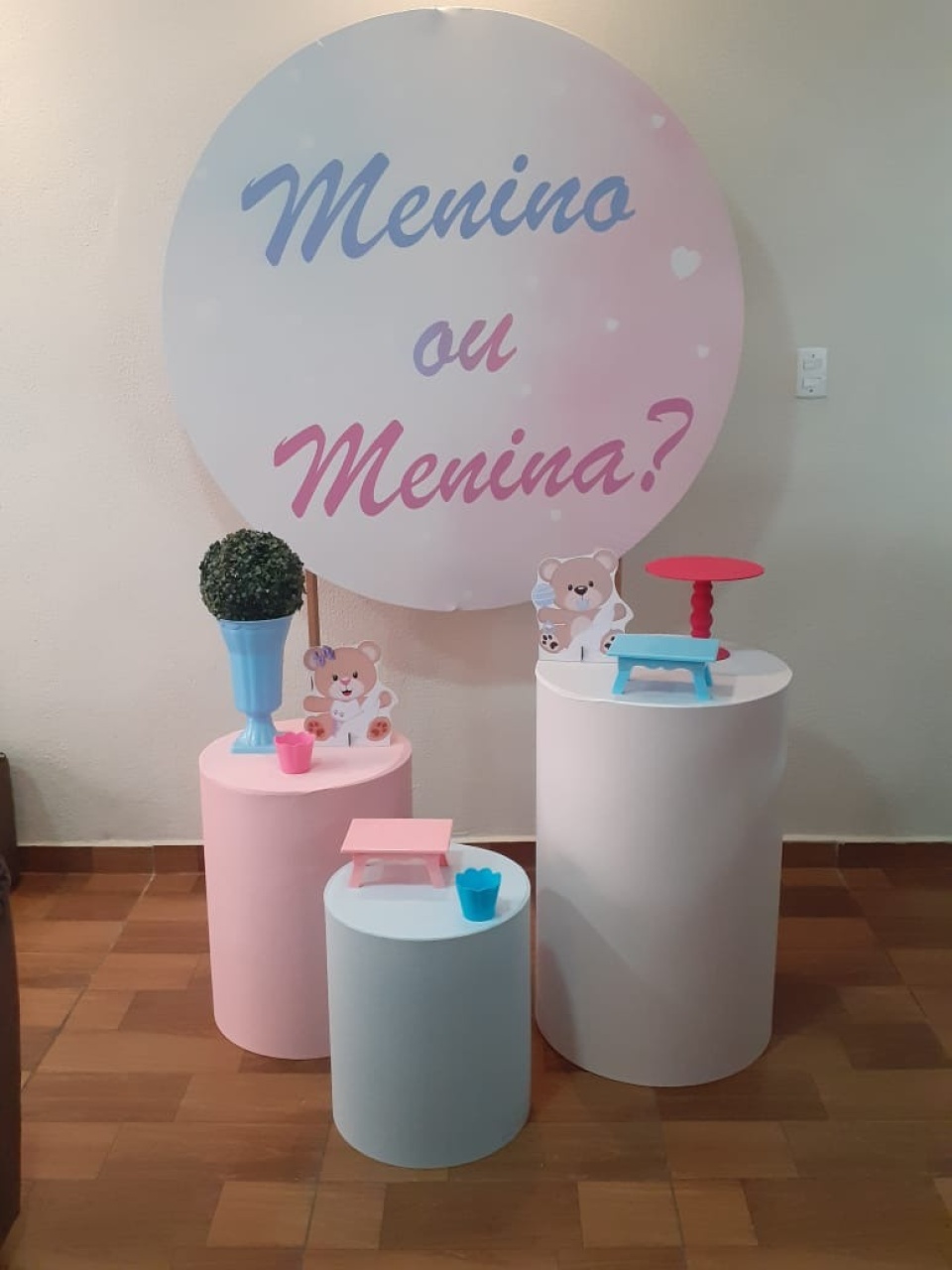 Kit Bronze Chá Revelação Menino Ou Menina - Lili decorações pegue emonte