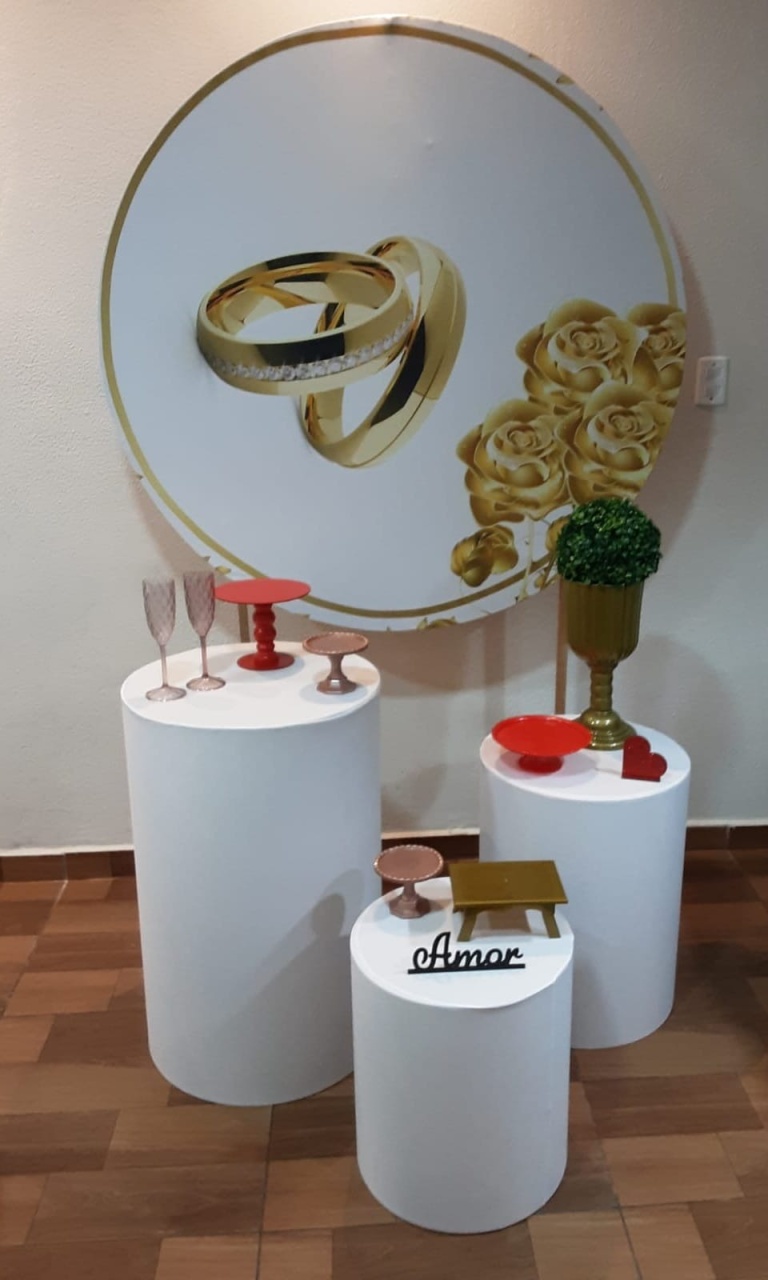 Kit Bronze Noivado Aliança  - Lili decorações pegue emonte