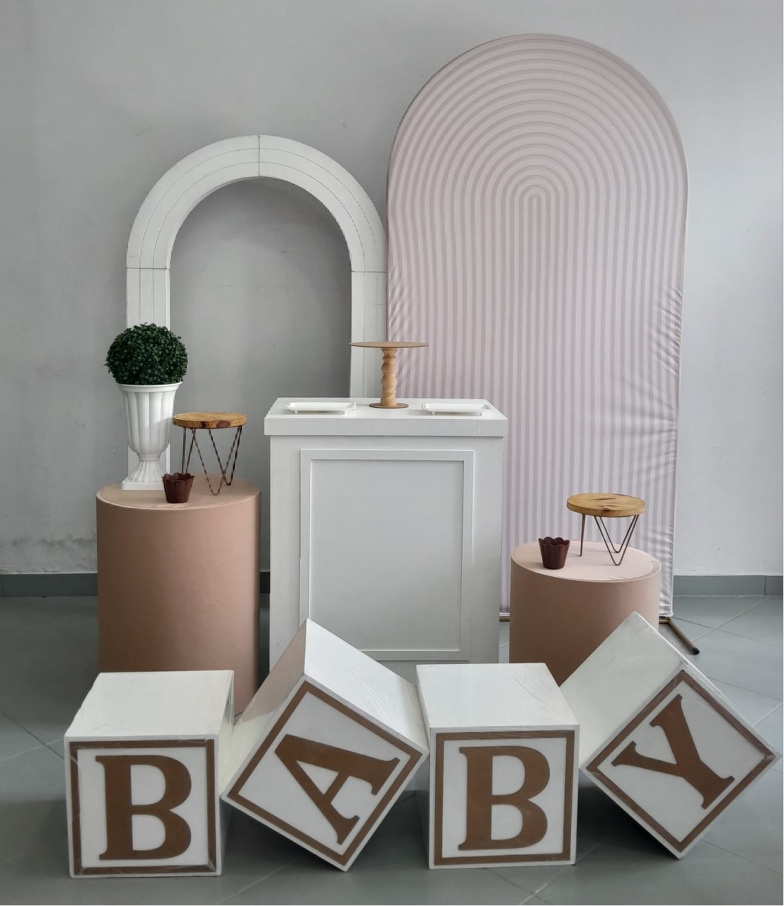 Composição Chá de Bebe Rosa - Lili decorações pegue emonte