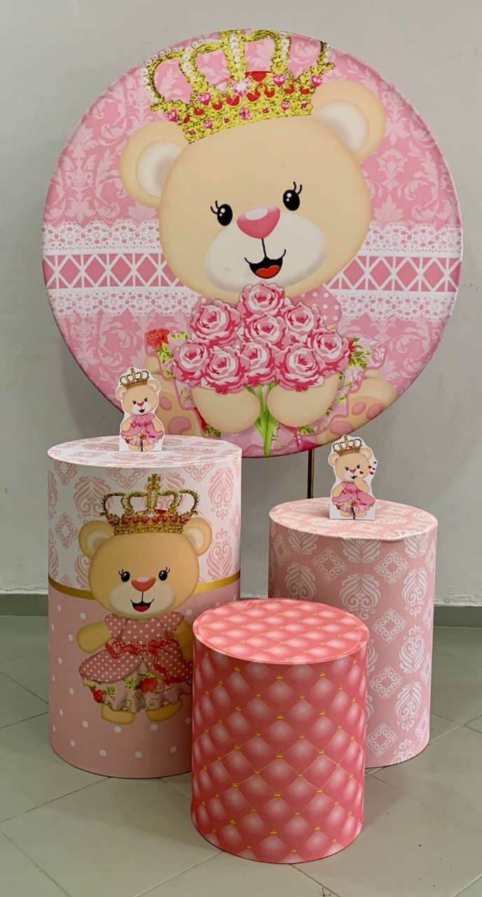 Kit Básico Ursinha Princesa 2 - Lili decorações pegue emonte