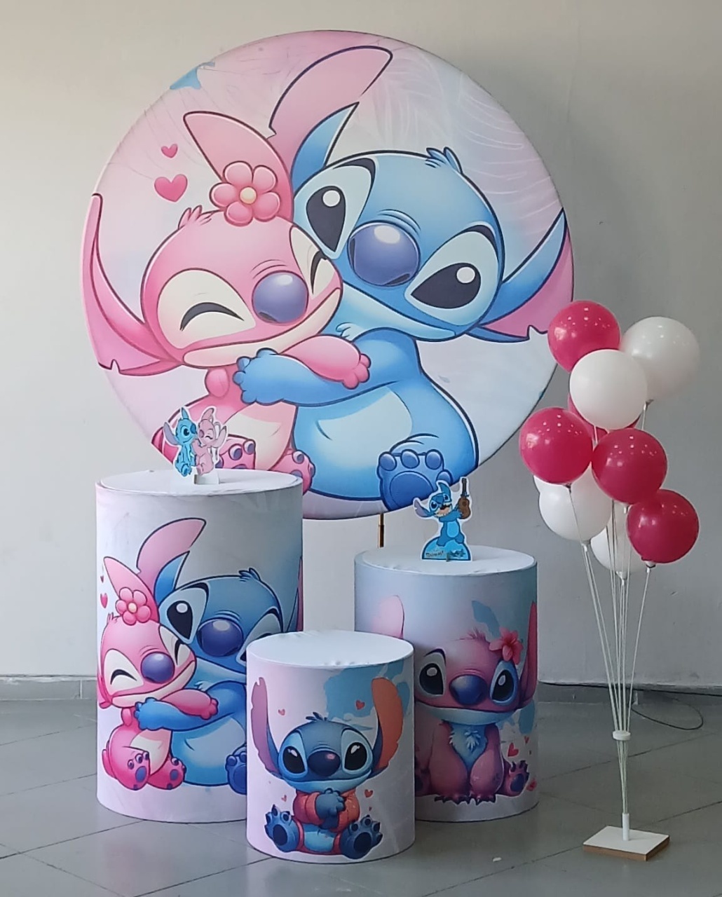 Kit Básico Stitch E Angel - Lili decorações pegue emonte