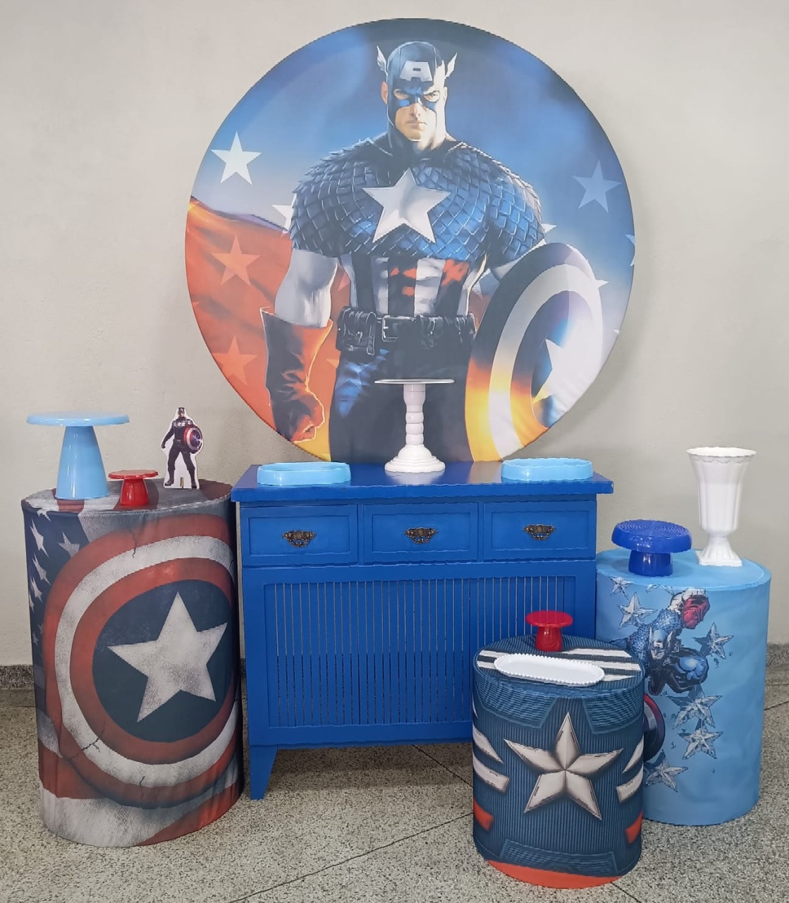 Kit Prata Capitão América  - Lili decorações pegue emonte