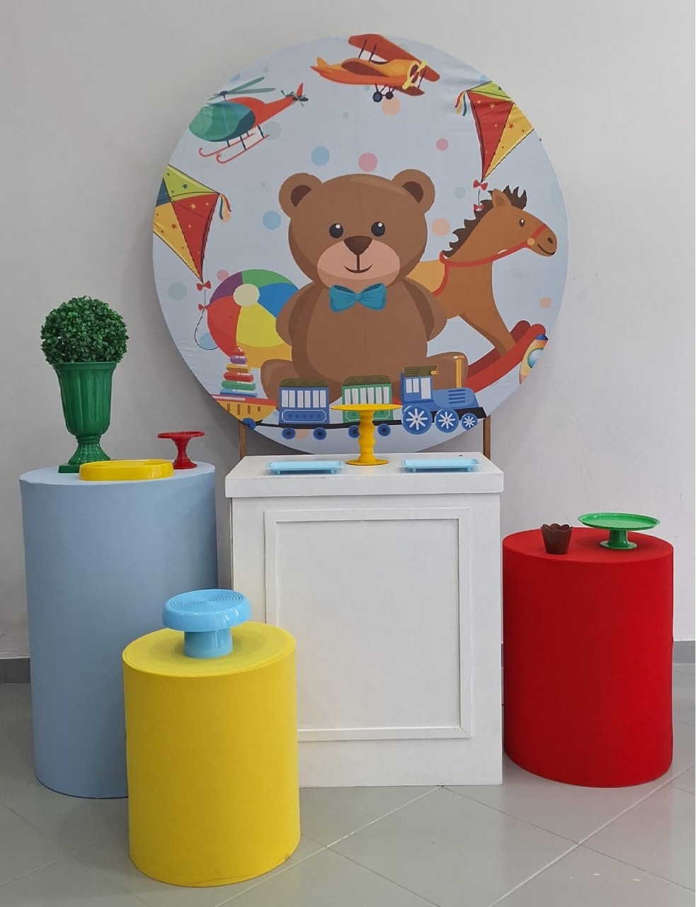 Kit Prata Ursinho Brinquedo - Lili decorações pegue emonte