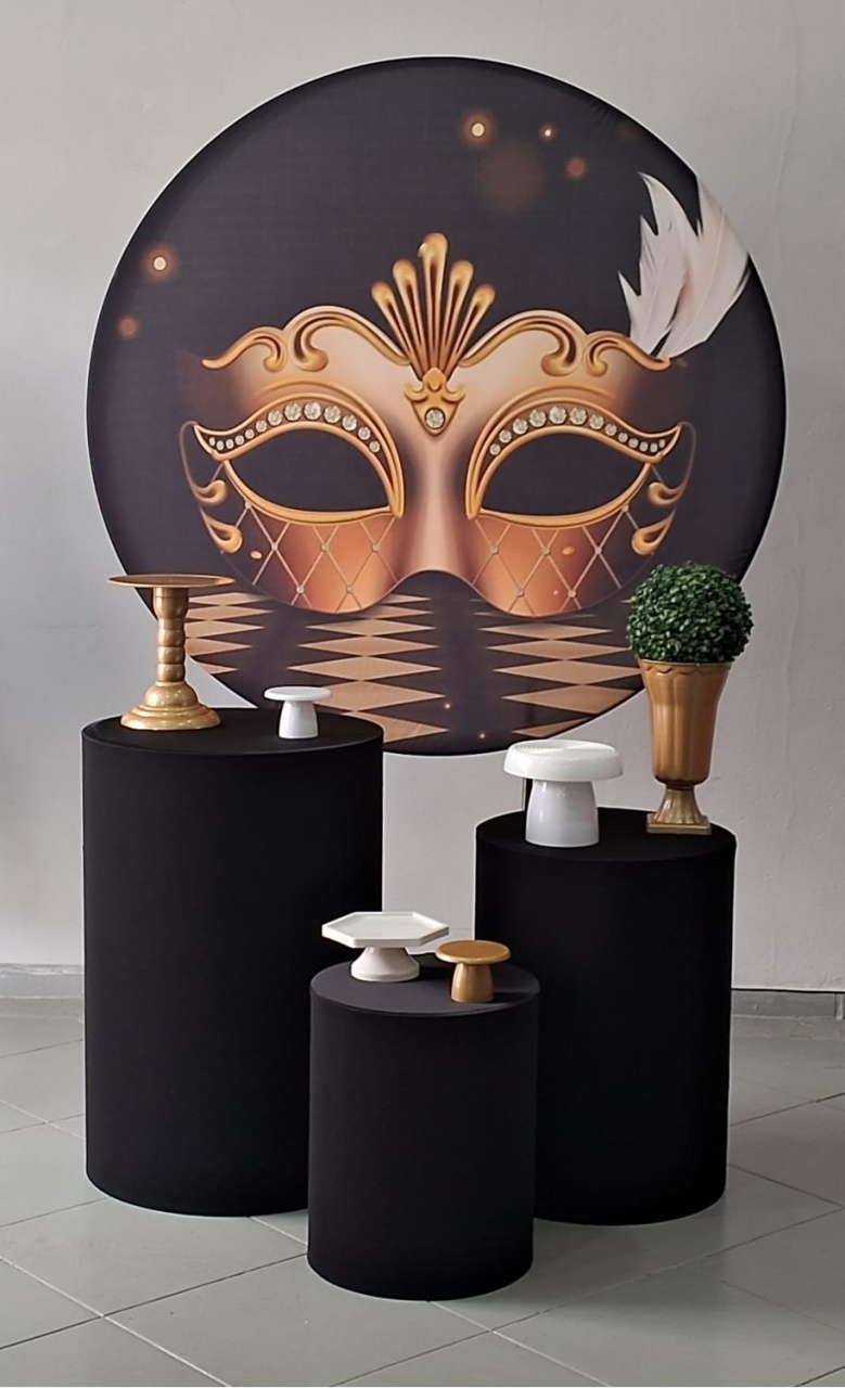Kit Bronze Baile de Mascaras - Lili decorações pegue emonte