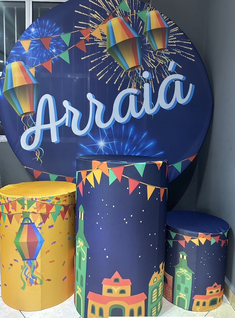 Kit Básico Arraia Azul 02 - Lili decorações pegue emonte
