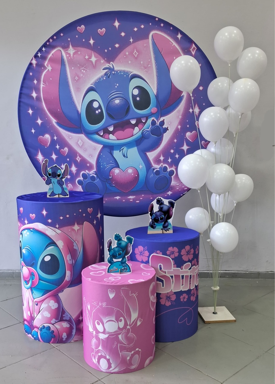 Kit Basico Stitch Roxo - Lili decorações pegue emonte