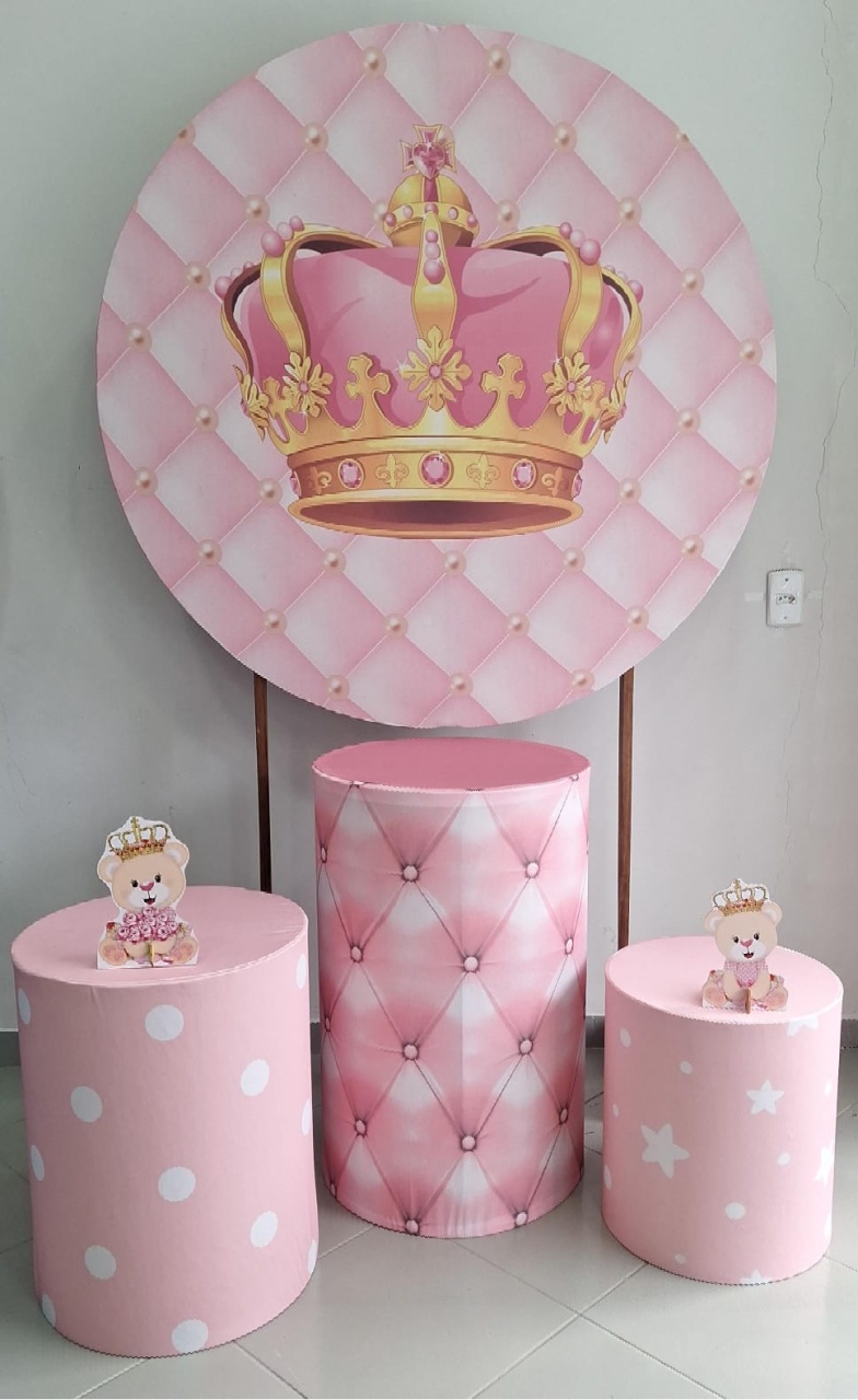 Kit Básico Coroa Rosa - Lili decorações pegue emonte
