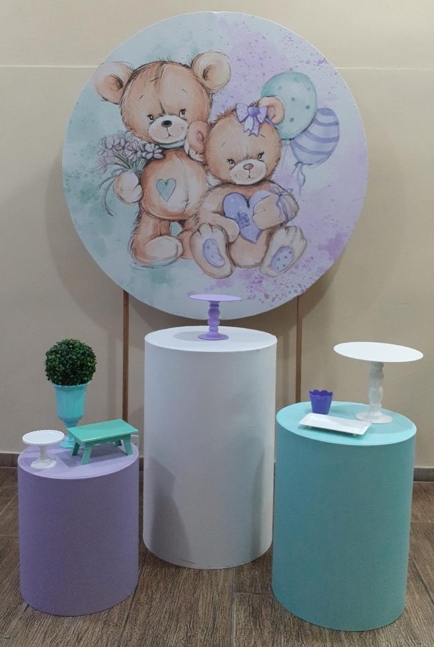 Kit Bronze Chá Revelação Verde E Lilás - Lili decorações pegue emonte