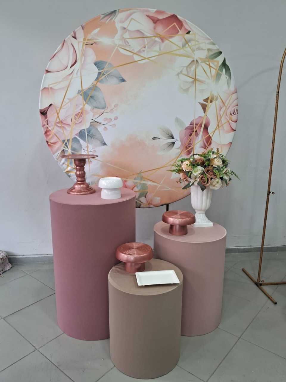 Kit Bronze Floral Bege 02 - Lili decorações pegue emonte