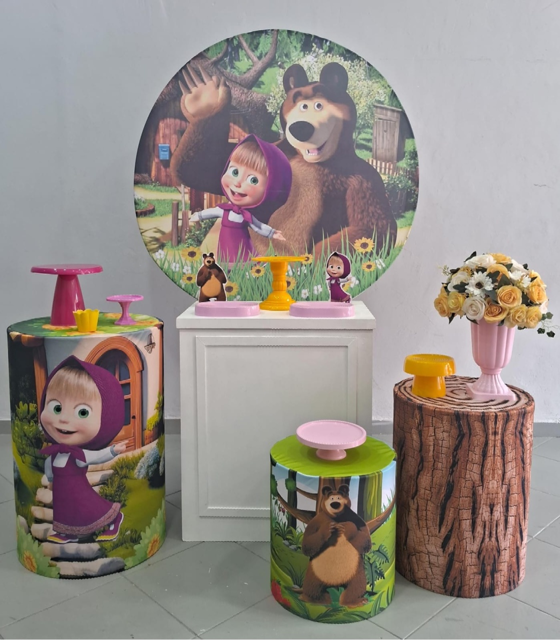 Kit Prata Masha E O Urso - Lili decorações pegue emonte