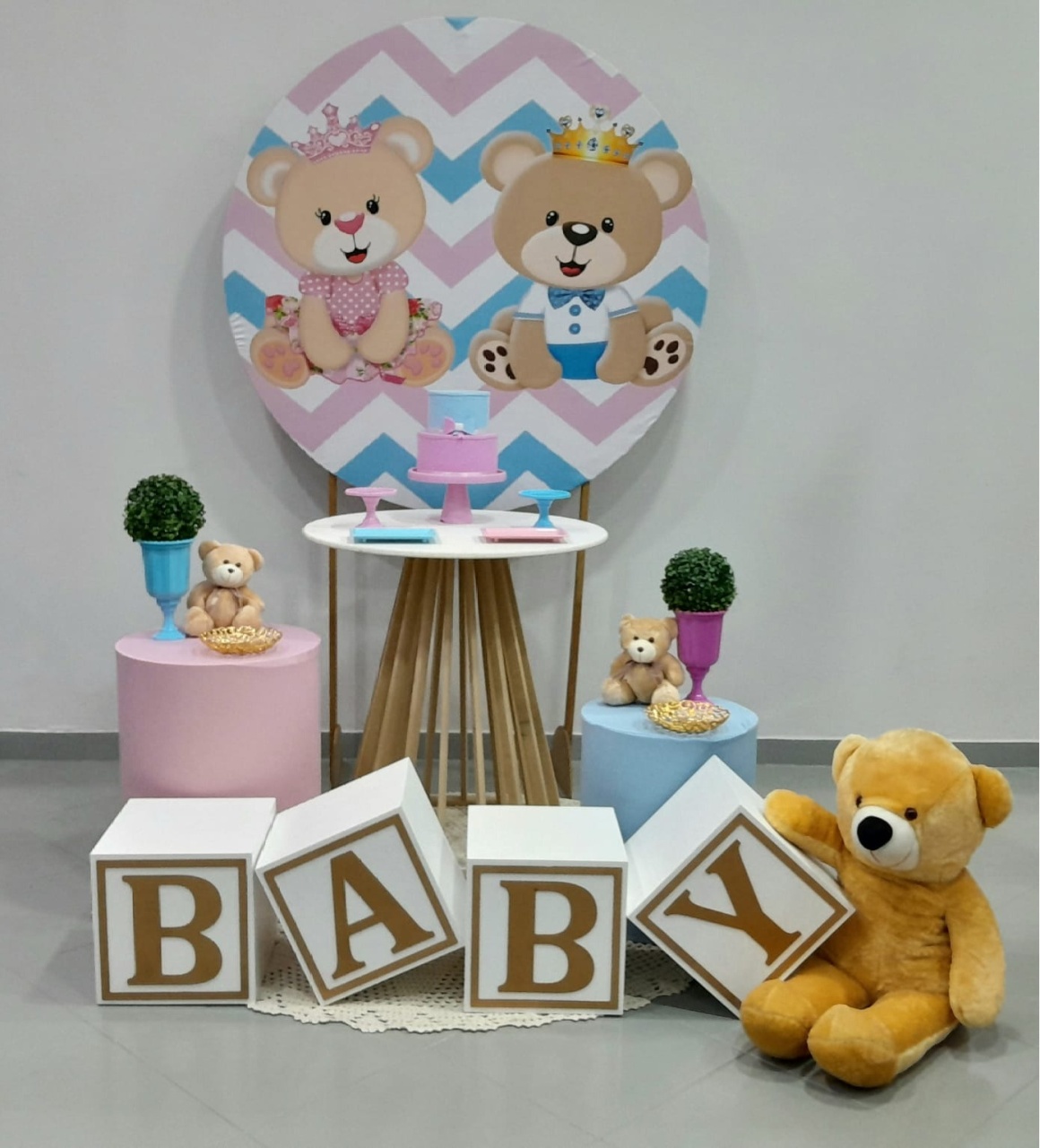 Composição Chá Revelação 1 - Lili decorações pegue emonte