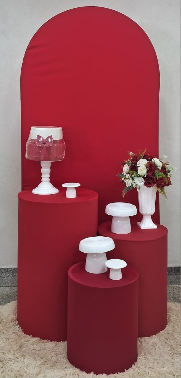 Kit Bronze Com Romano Vermelho - Lili decorações pegue emonte