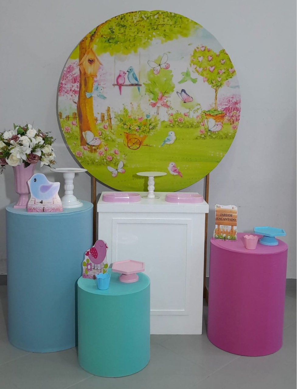 Kit Prata Jardim Encantado - Lili decorações pegue emonte