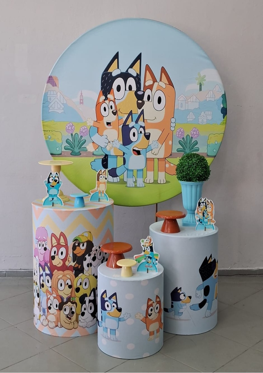 Kit Bronze Bluey - Lili decorações pegue emonte