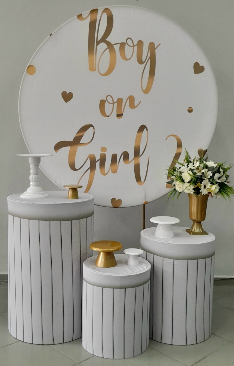 Kit Bronze Chá Revelação Boy Or Girl  - Lili decorações pegue emonte